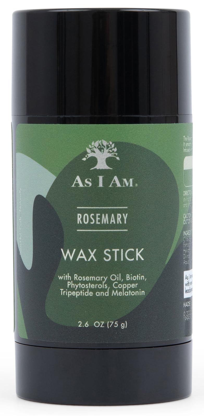 As I Am Rosemary Wax Stick demonstrates flexible hold for effortless styling.