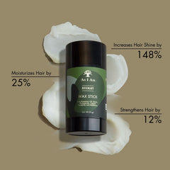 As I Am Rosemary Wax Stick defines hair with smooth, controlled texture.