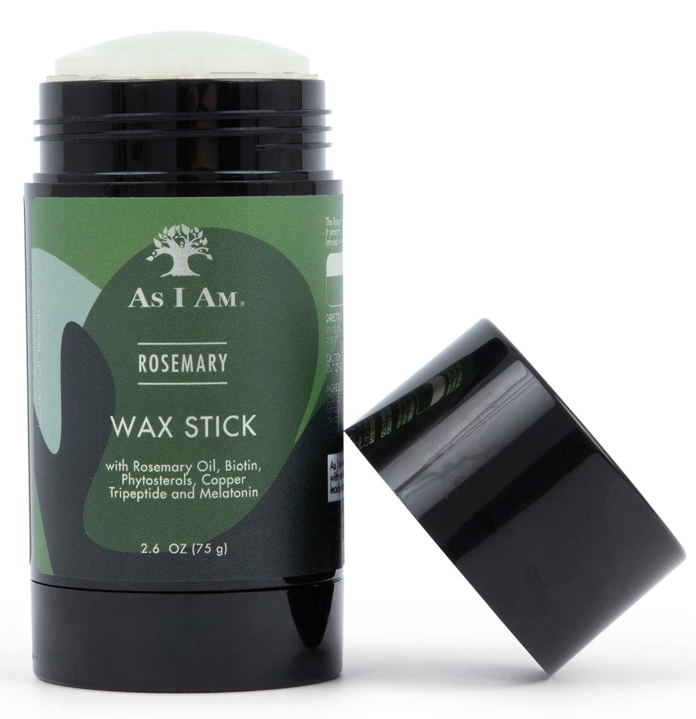 As I Am Rosemary Wax Stick moisturizes hair for a gentle styling option.
