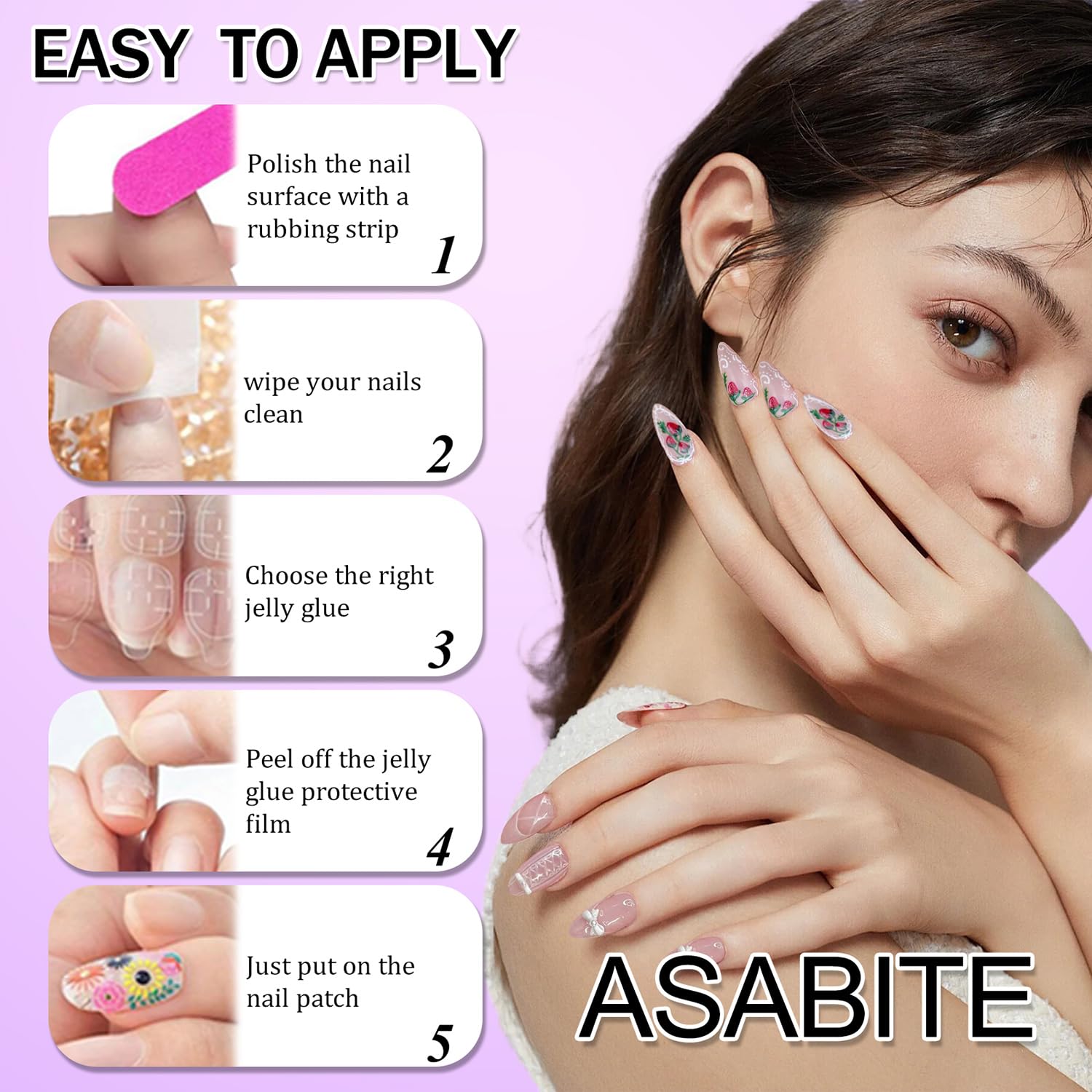 ASABITE gift-ready nail kit for Valentines day, perfect for sharing with loved ones