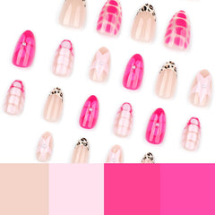 ASABITE uñas adhesivas almendra con punta francesa, acabado pulido