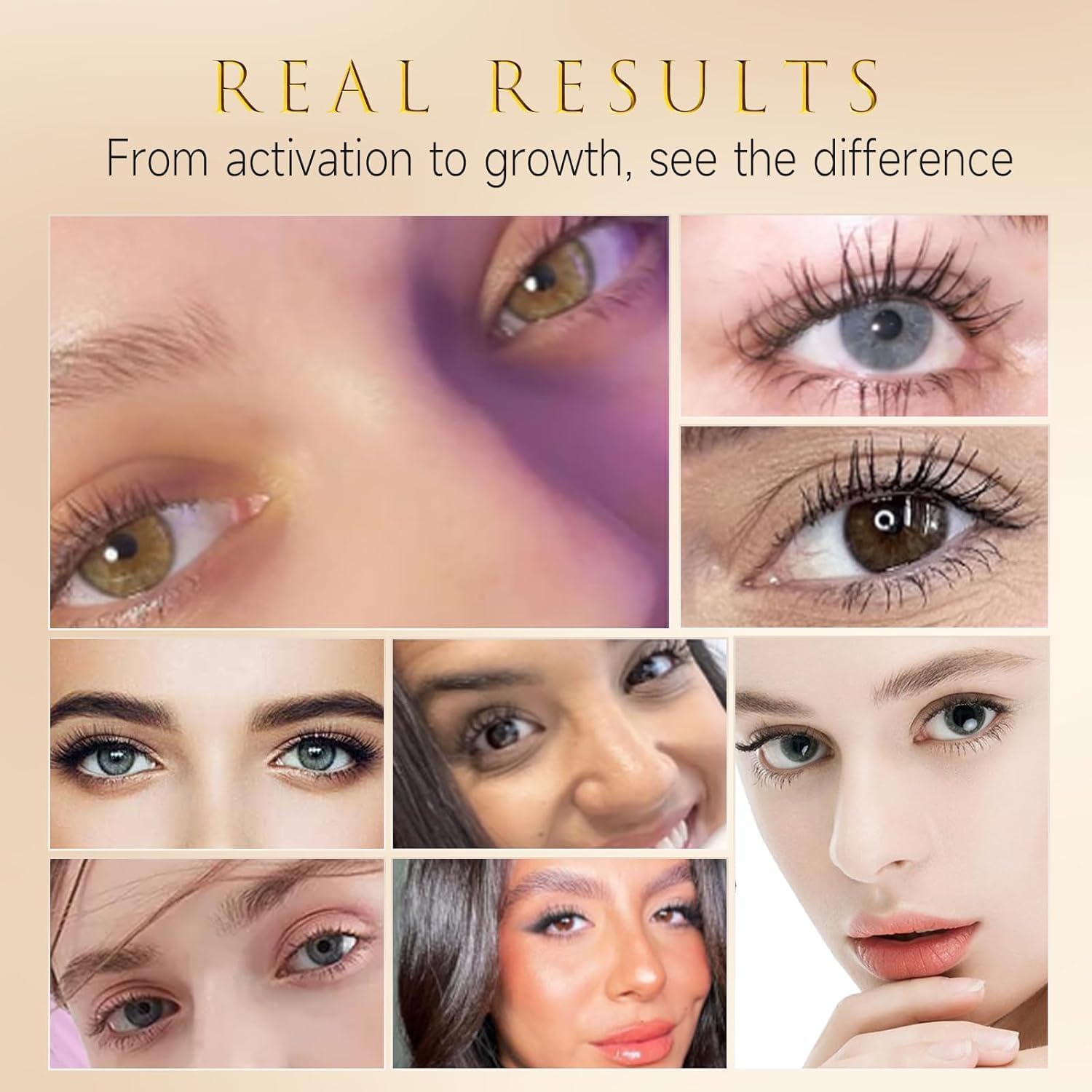 ASAMO hypoallergenic lash serum bottle with premium gold design
