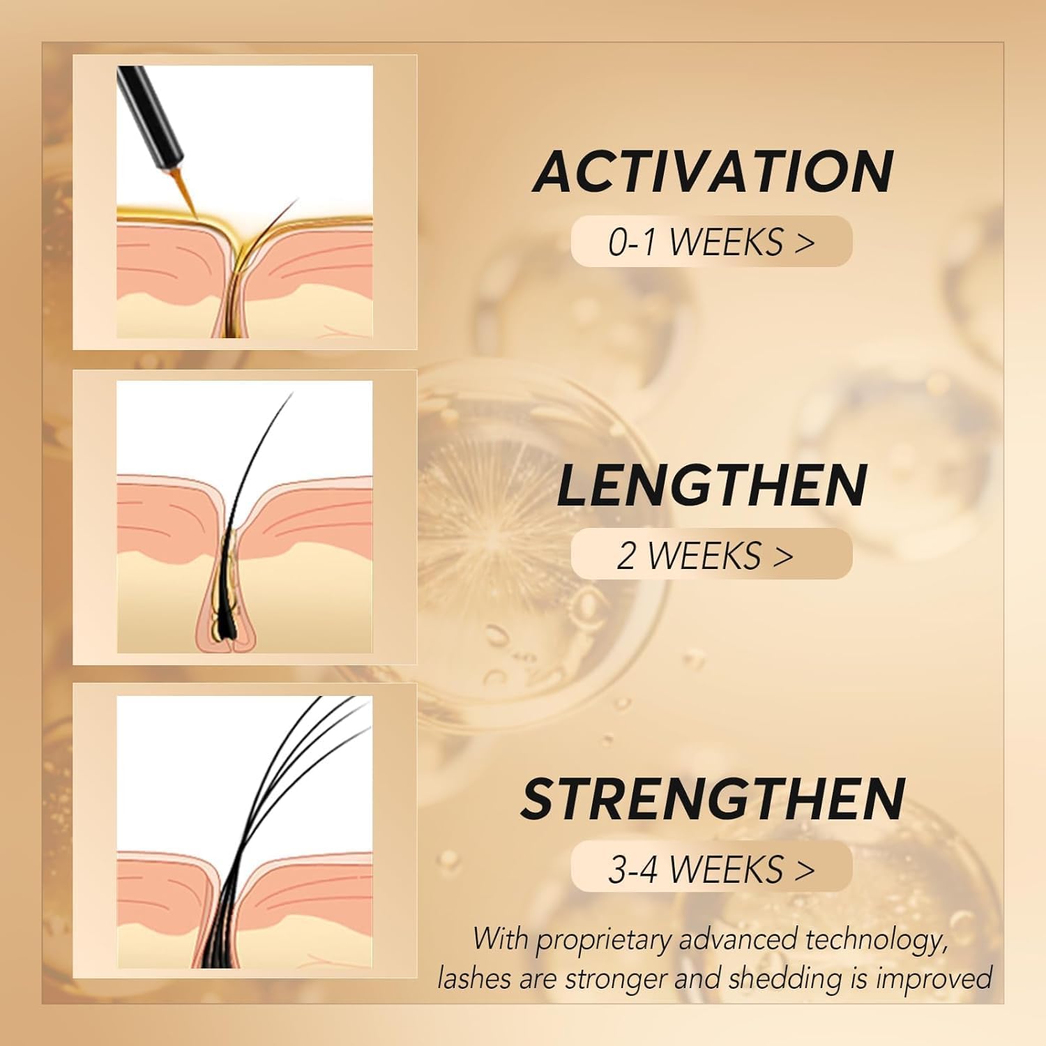 ASAMO eyelash growth serum with skin-friendly, oil-free formula for sensitive eyes
