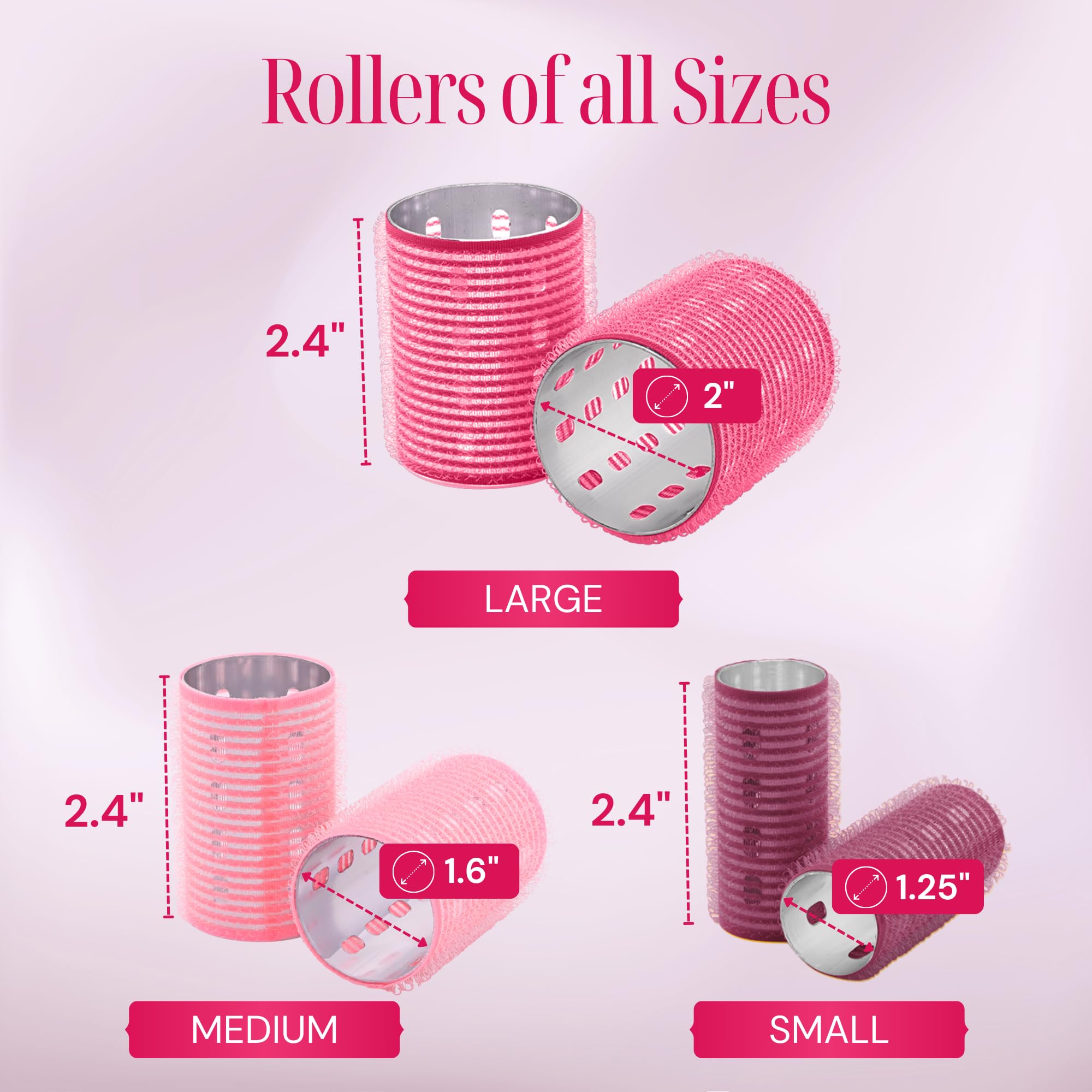 Asani Thermal Rollers include 18 duckbill clips for secure styling.