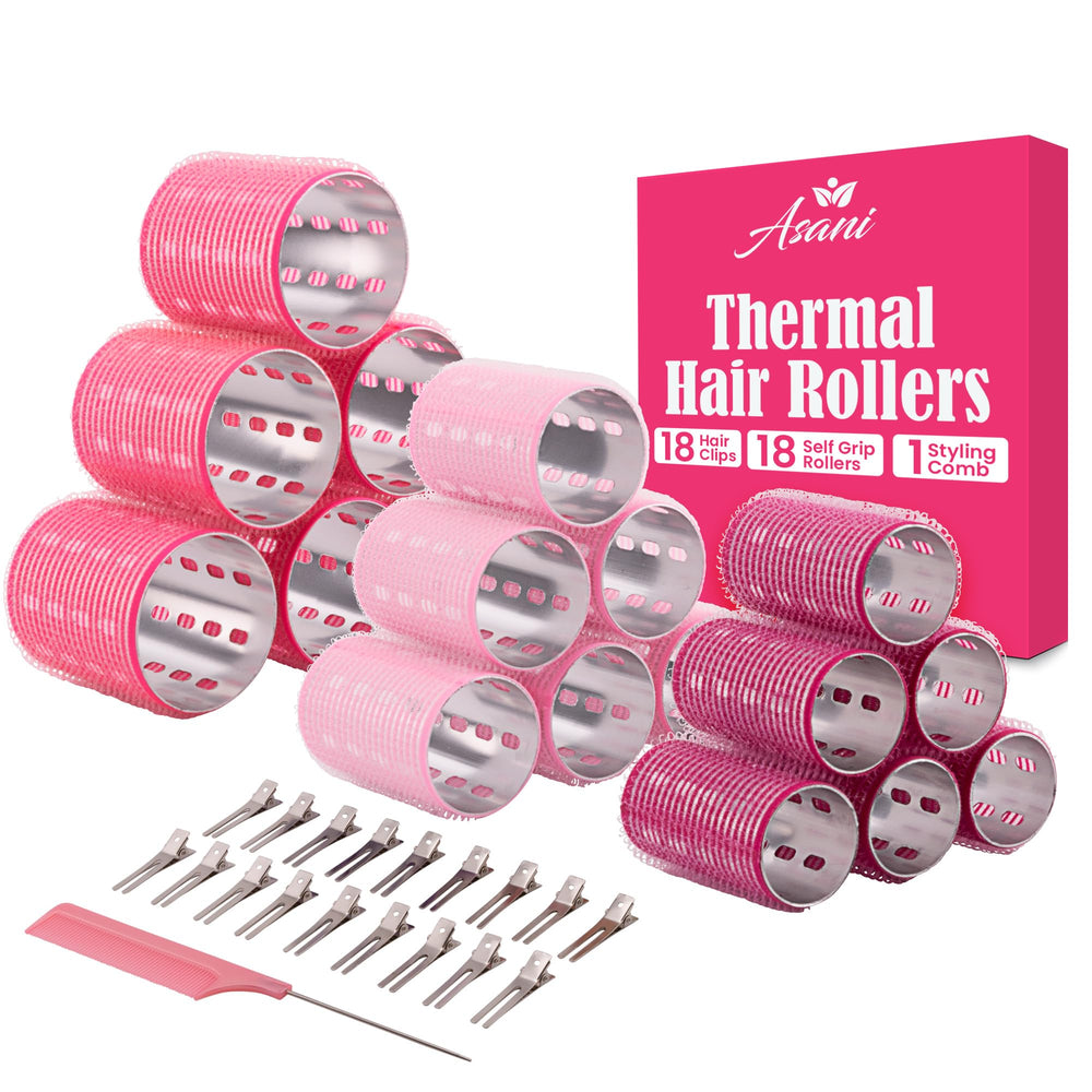 Asani Thermal Rollers 37-piece set for quick, voluminous curls.