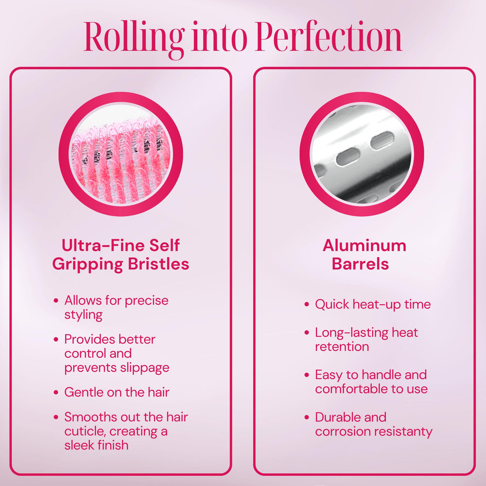 Asani Thermal Rollers self-grip design prevents slipping without clips.