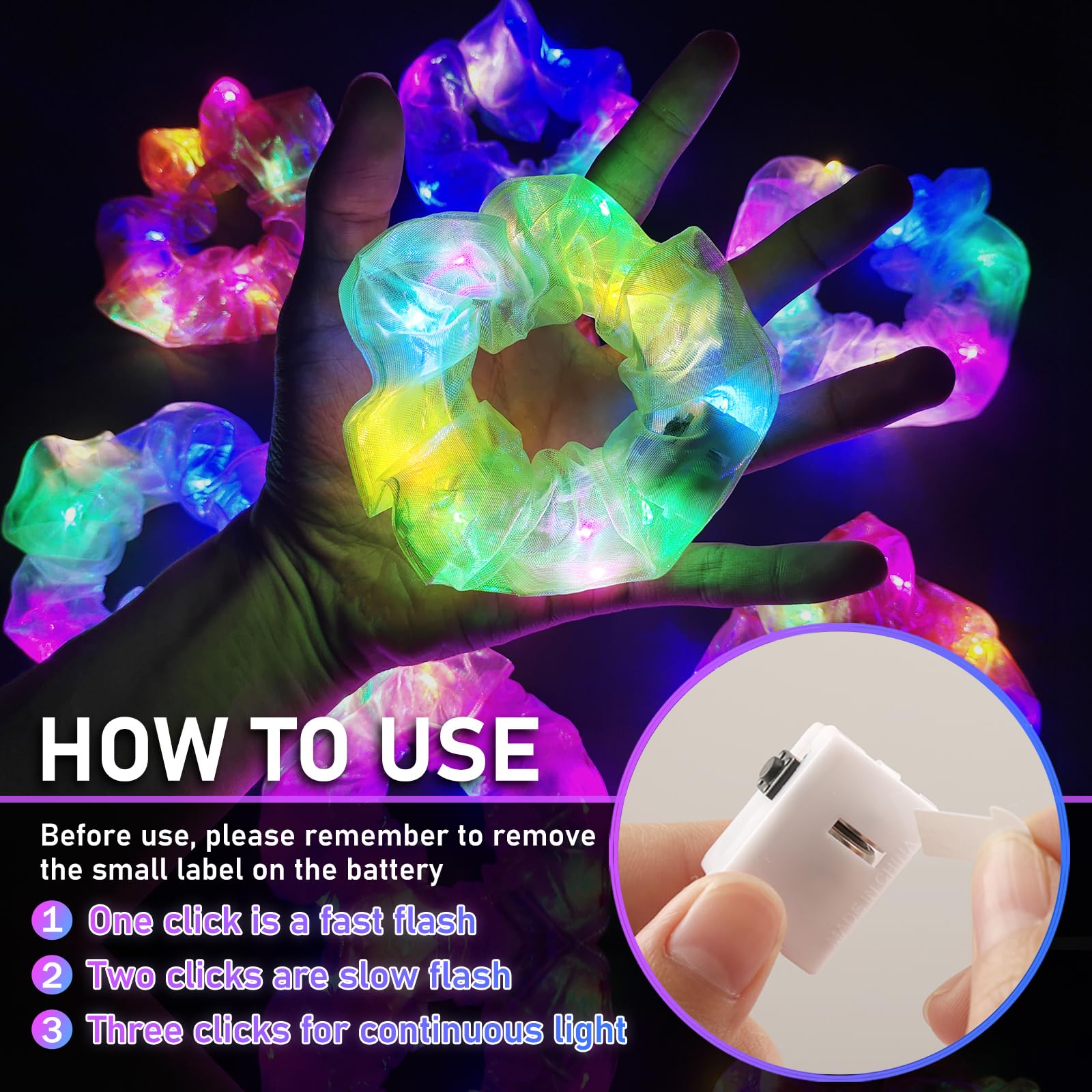 Asawira coleteros luminosos para fiestas y eventos nocturnos