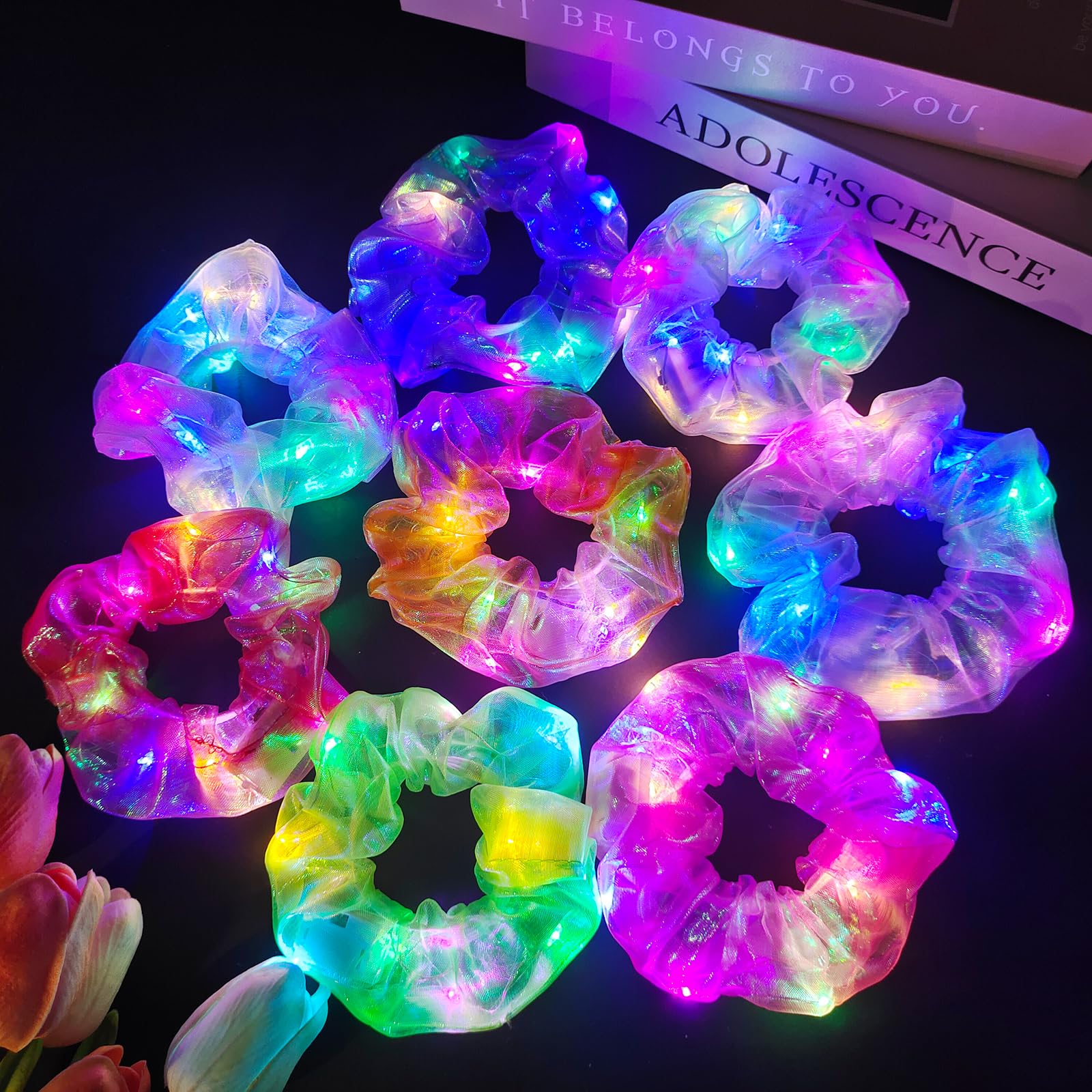 Asawira coleteros luminosos con efecto sirena brillan en fiestas