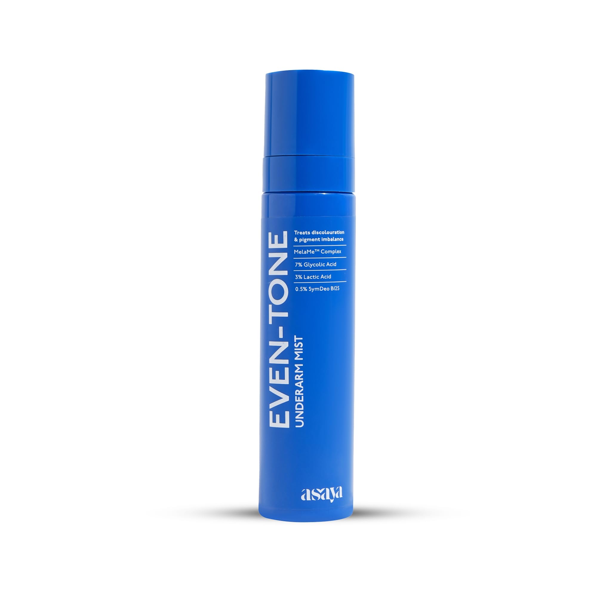 Asaya Even Tone Mist: botella para tono uniforme de axilas.