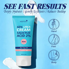 ASDToTio Crema Urea 42%, textura cremosa para aplicación suave.