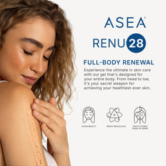 Asea RENU28 application on the face demonstrates easy coverage and even tone.