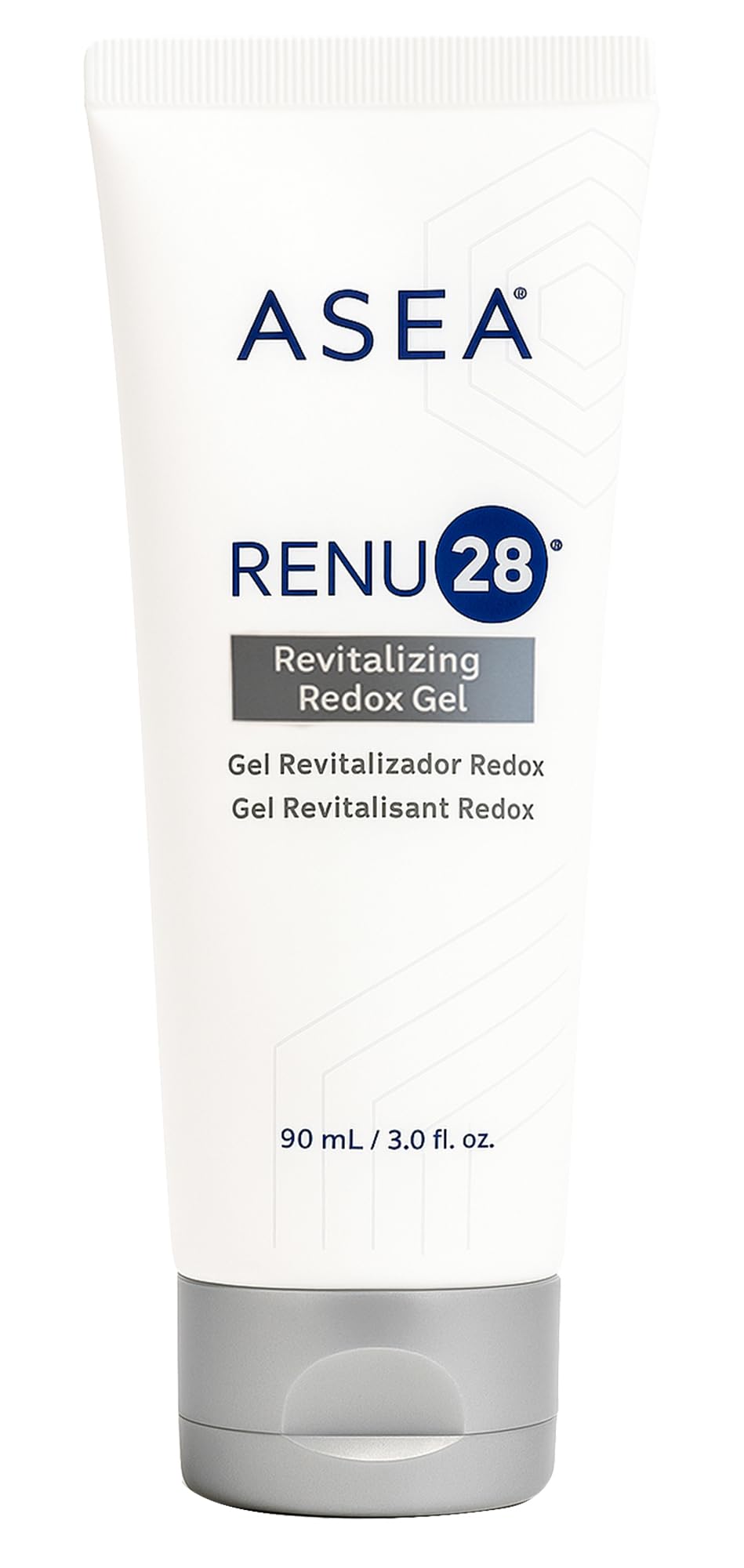 Asea RENU28 bottle close-up highlighting hydration for radiant skin.
