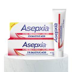 Asepxia crema acne 2 por ciento para tratamiento puntual de brotes en la cara