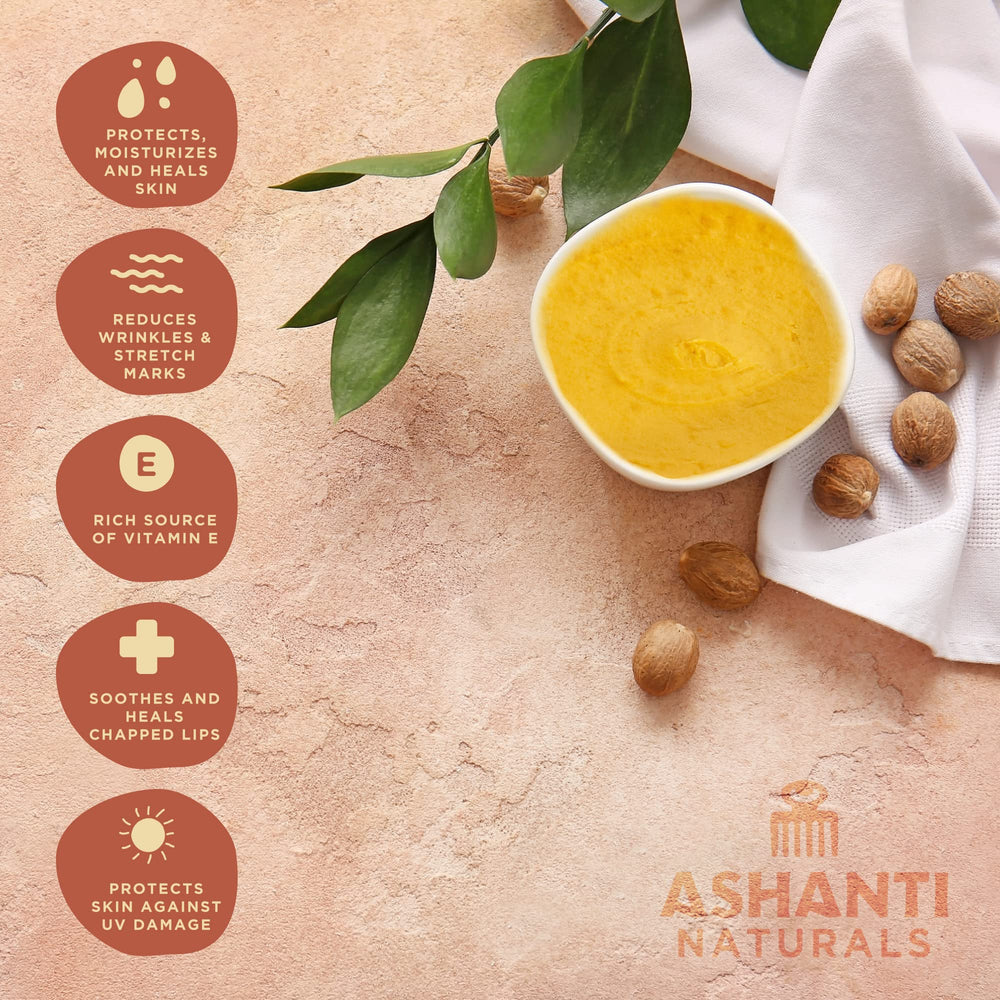 Ashanti Naturals crema corporal karité, textura suave para uso diario y piel nutrida.