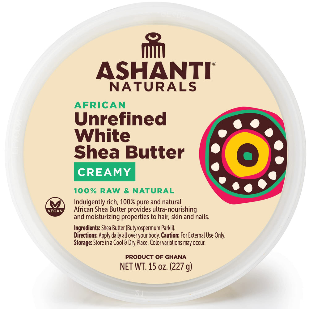 Ashanti Naturals manteca de karité blanca cruda para piel suave