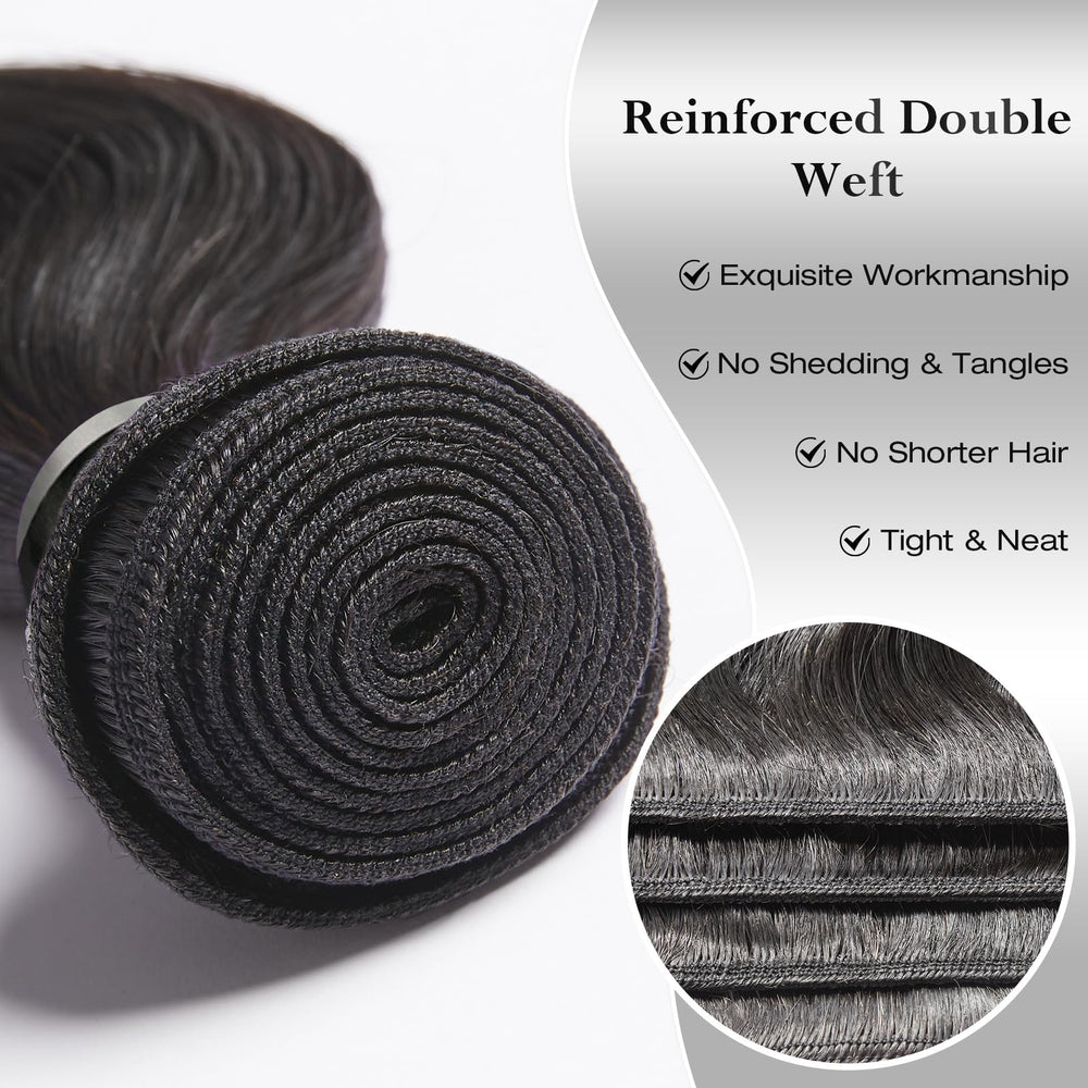 ASHINE reinforced double weft workmanship visible on bundles
