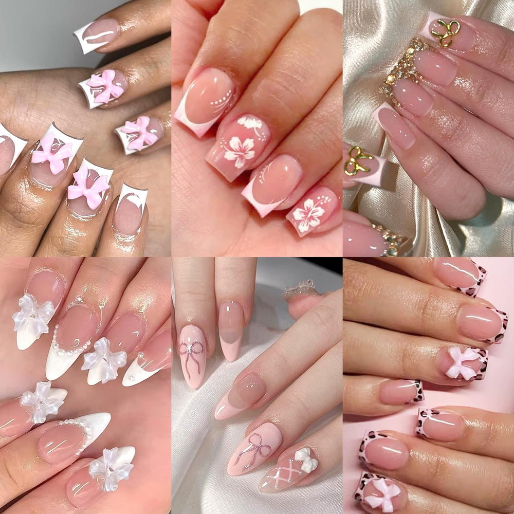 Ashowner 6 diseños de uñas pegables para un estilo rápido y elegante.