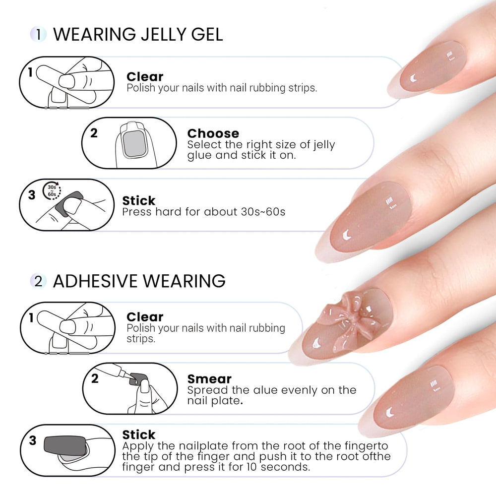 Ashowner uñas postizas diseño 09, kit completo para resultados de salón