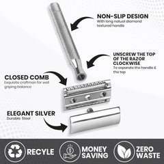 ASIPRO pack of 10 blades for affordable, close shaves.