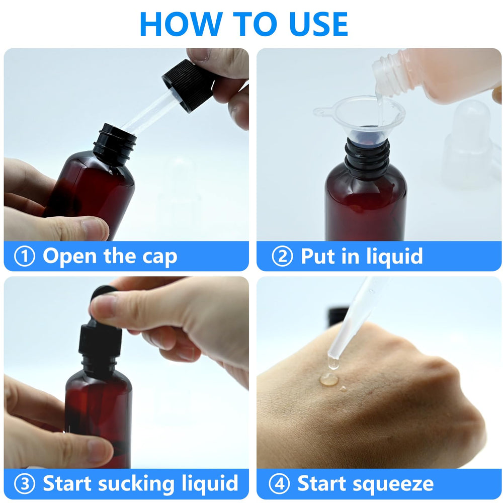 AskBed amber dropper bottle labels help organization and quick identification