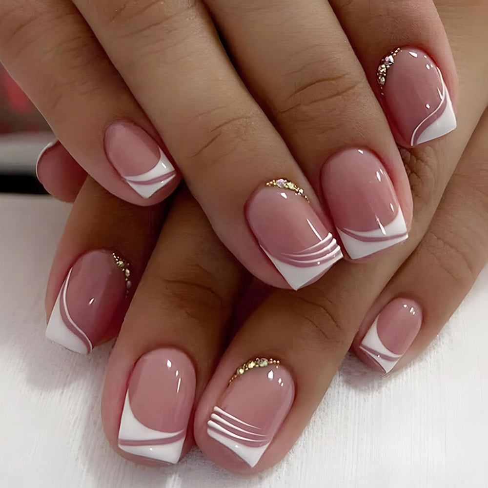 ASONRL 24-piece acrylic press-on nails kit for quick at-home manicures.