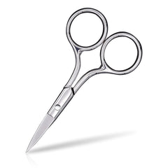 AsonTao eyebrow scissors close-up for precise grooming.