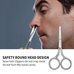AsonTao round-tip scissors for ear hair removal, gentle control.
