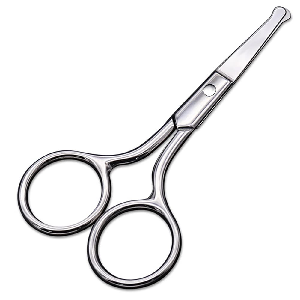 AsonTao round-tip scissors for nasal hair trim, precision and safety.