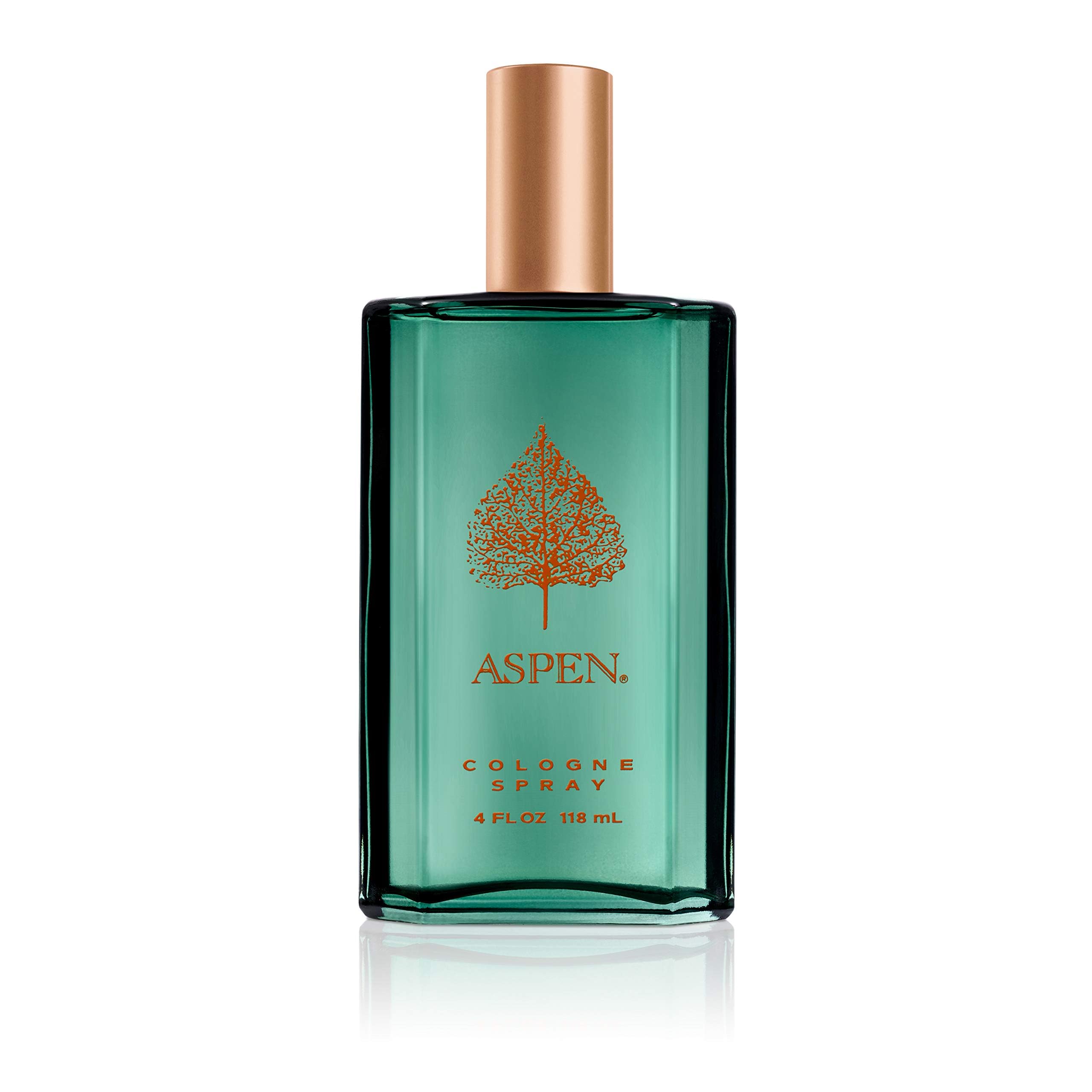 Aspen Men 4oz bottle on vanity for quick top-ups.