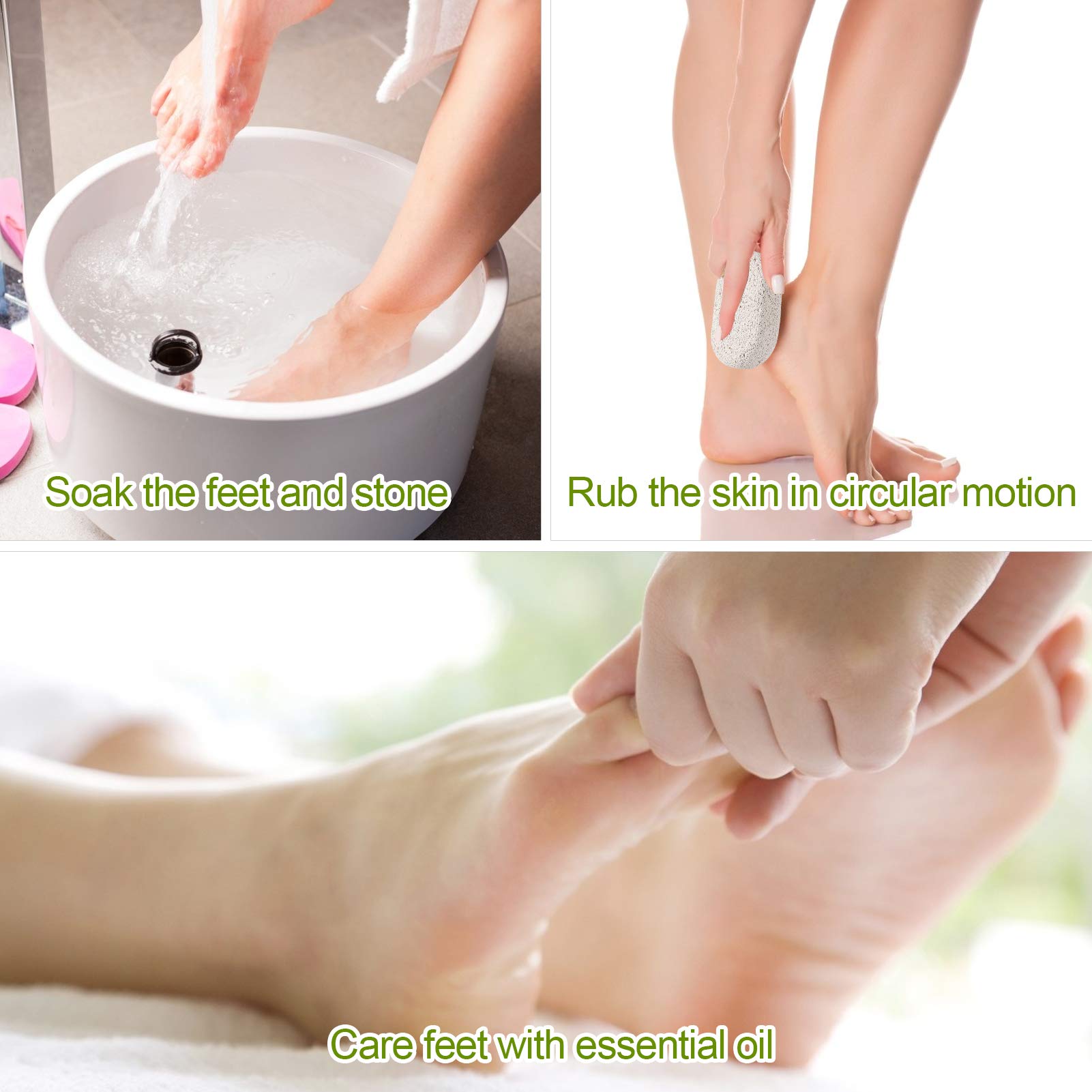 Asqraqo pumice stone ergonomic handle for easy grip and control
