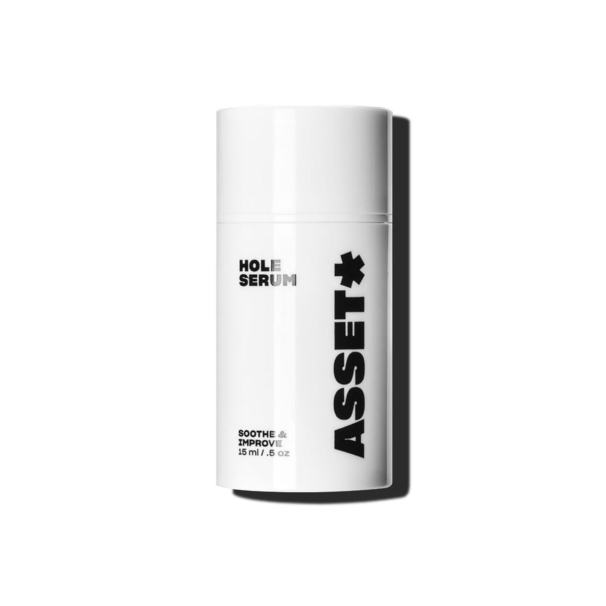 Asset Hole Serum bottle front; daily soothing and hydration for sensitive perianal skin.