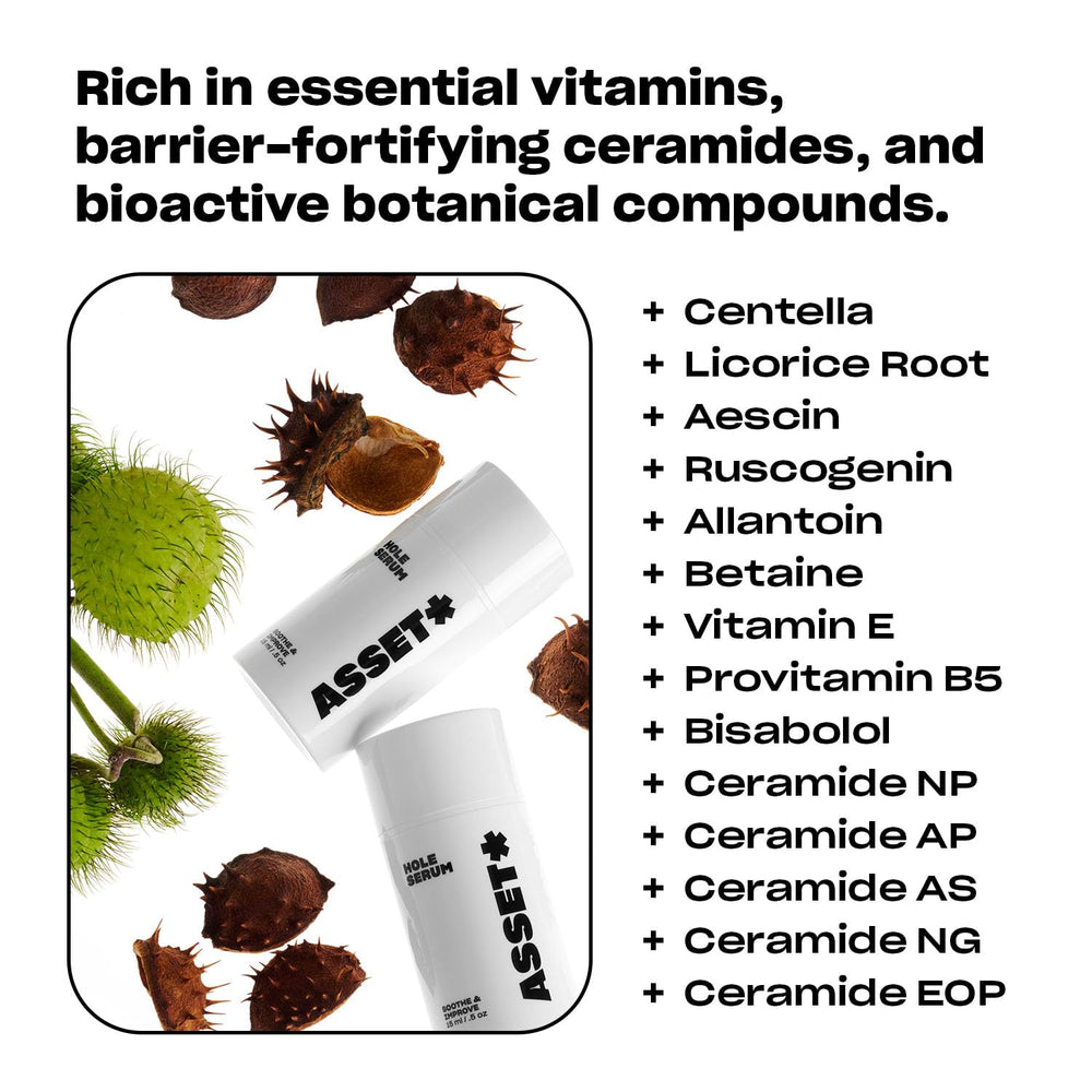 Asset Hole Serum daily-use friendly; over 100 uses per bottle for long-term care.