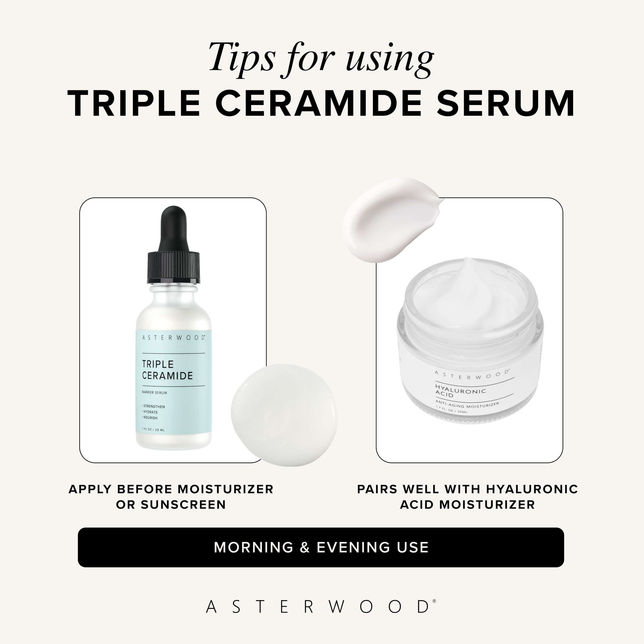 Asterwood Serum sin fragancia: adecuada para piel sensible