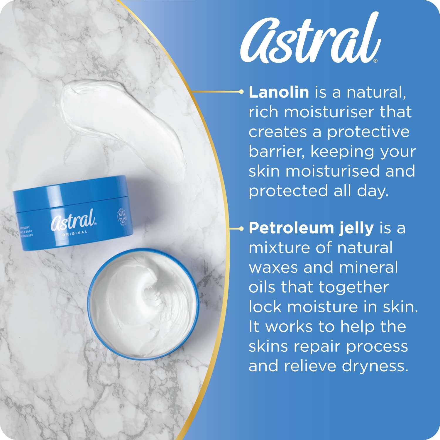 Astral Original Intensivo, crema para cuerpo que nutre piel durante el día.