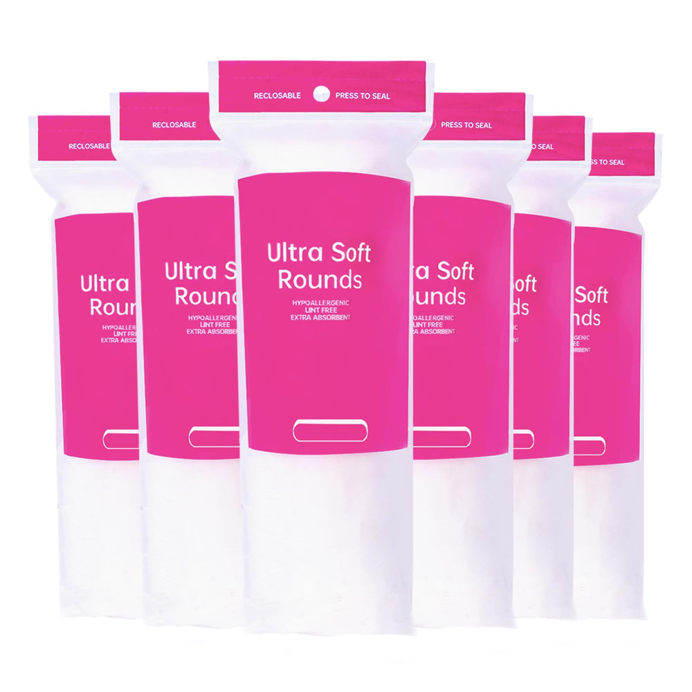 Astraescly 600 cotton rounds in a six-pack, compact for daily skincare.