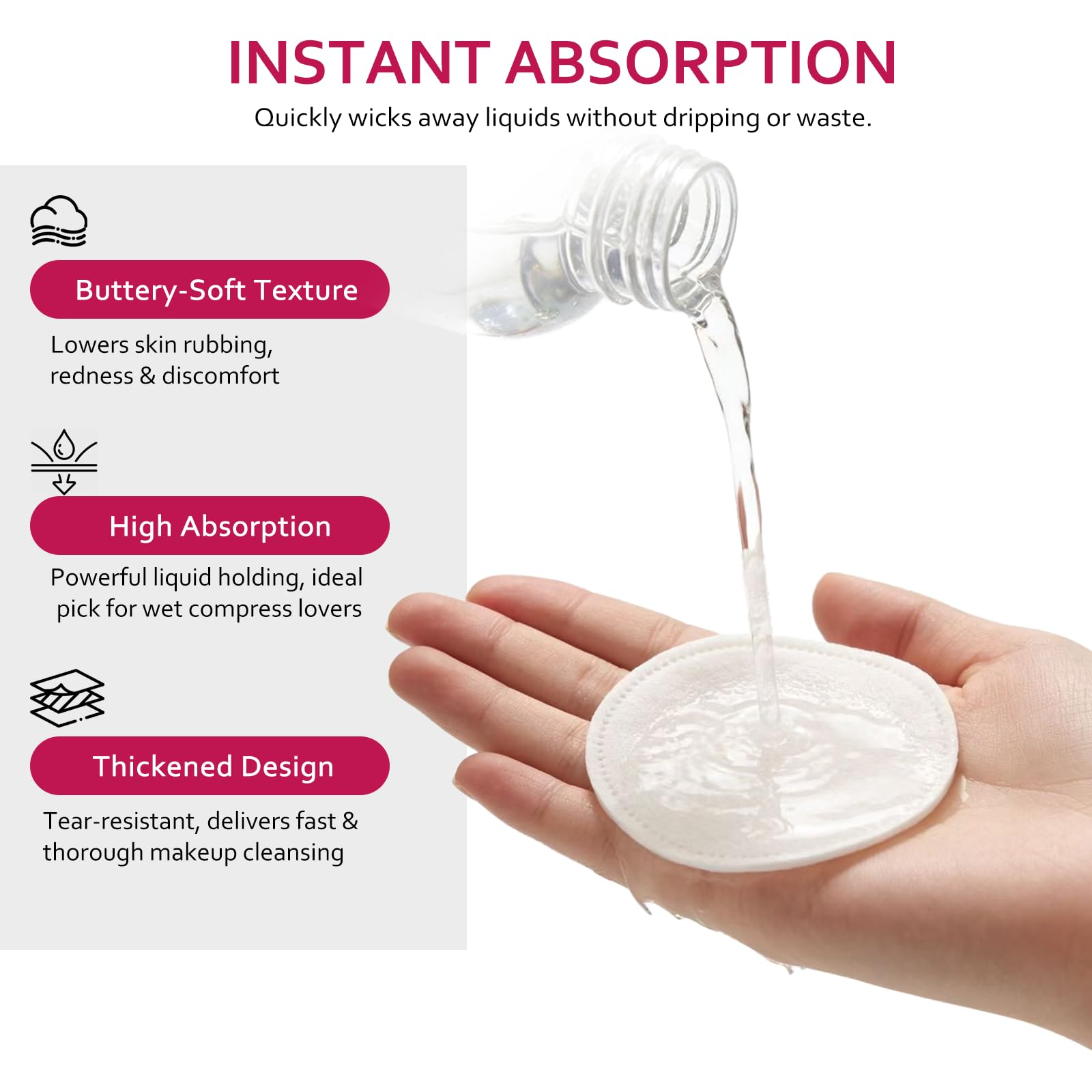 Astraescly rounds removing makeup gently from eyes and cheeks.