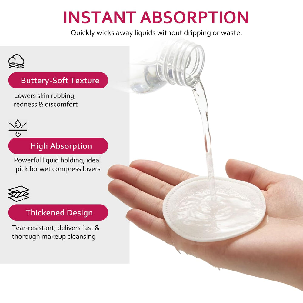 Astraescly rounds removing makeup gently from eyes and cheeks.