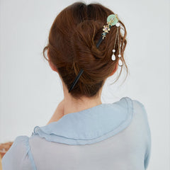 Aswewamt beaded wooden hair sticks add refined decor