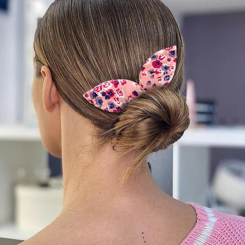 Aswewamt Deft Bun Maker flower detail adds stylish flair.