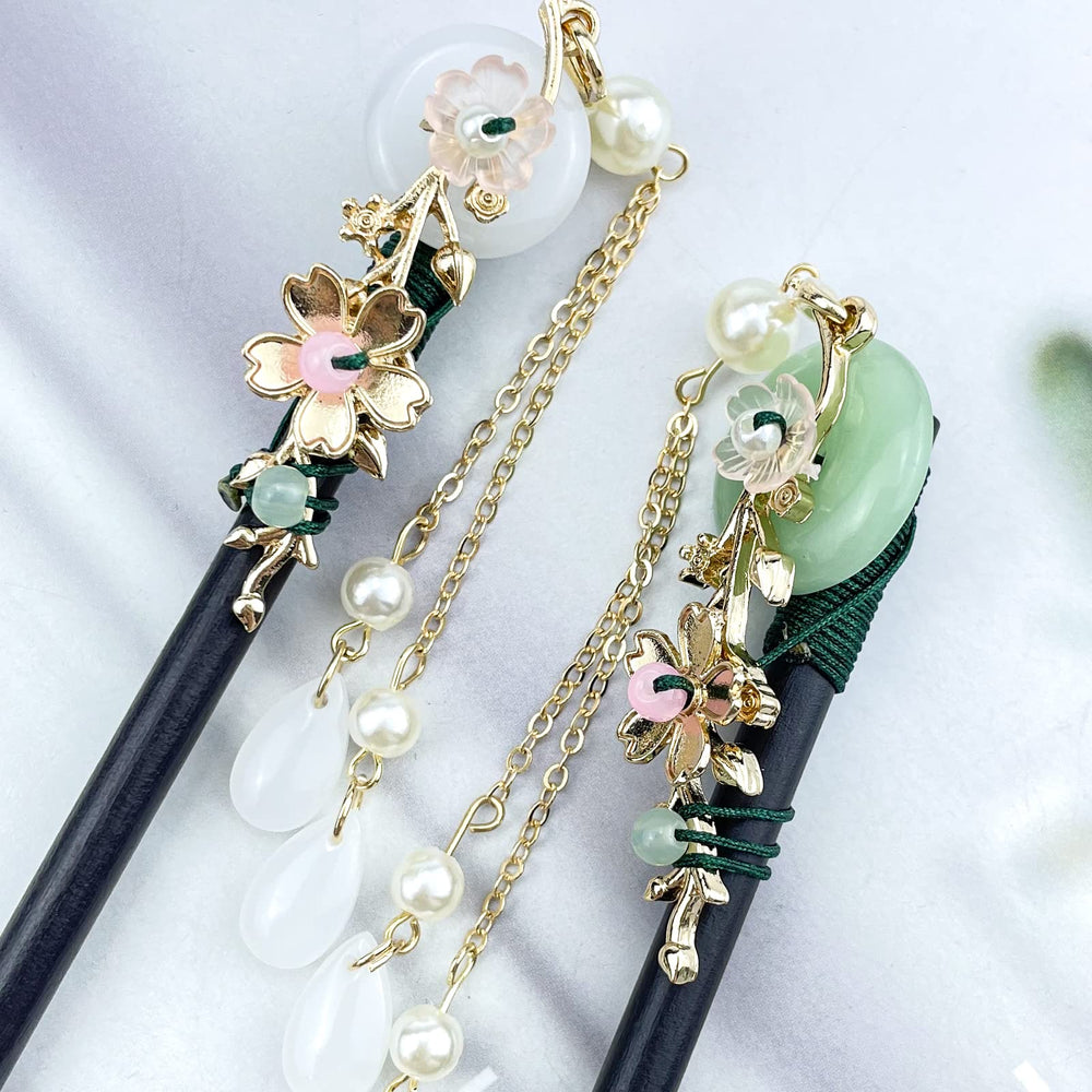 Aswewamt vintage Hanfu wooden hair fork for secure, stylish holds