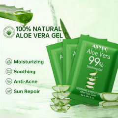 ASYBO Aloe Vera Gel 30 pack sachets for daily moisturizing anywhere
