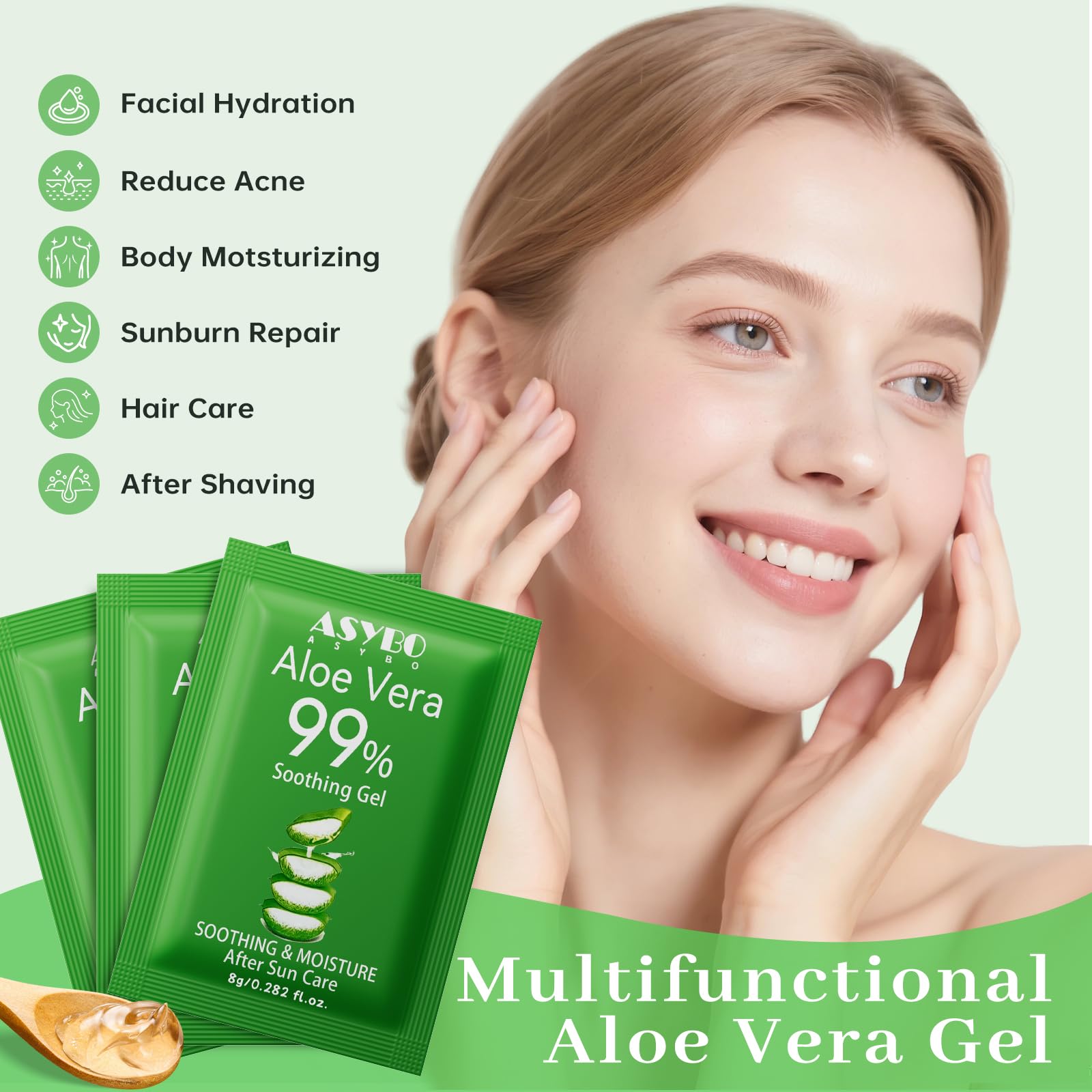 ASYBO Aloe Vera Gel after sun care soothing irritated skin