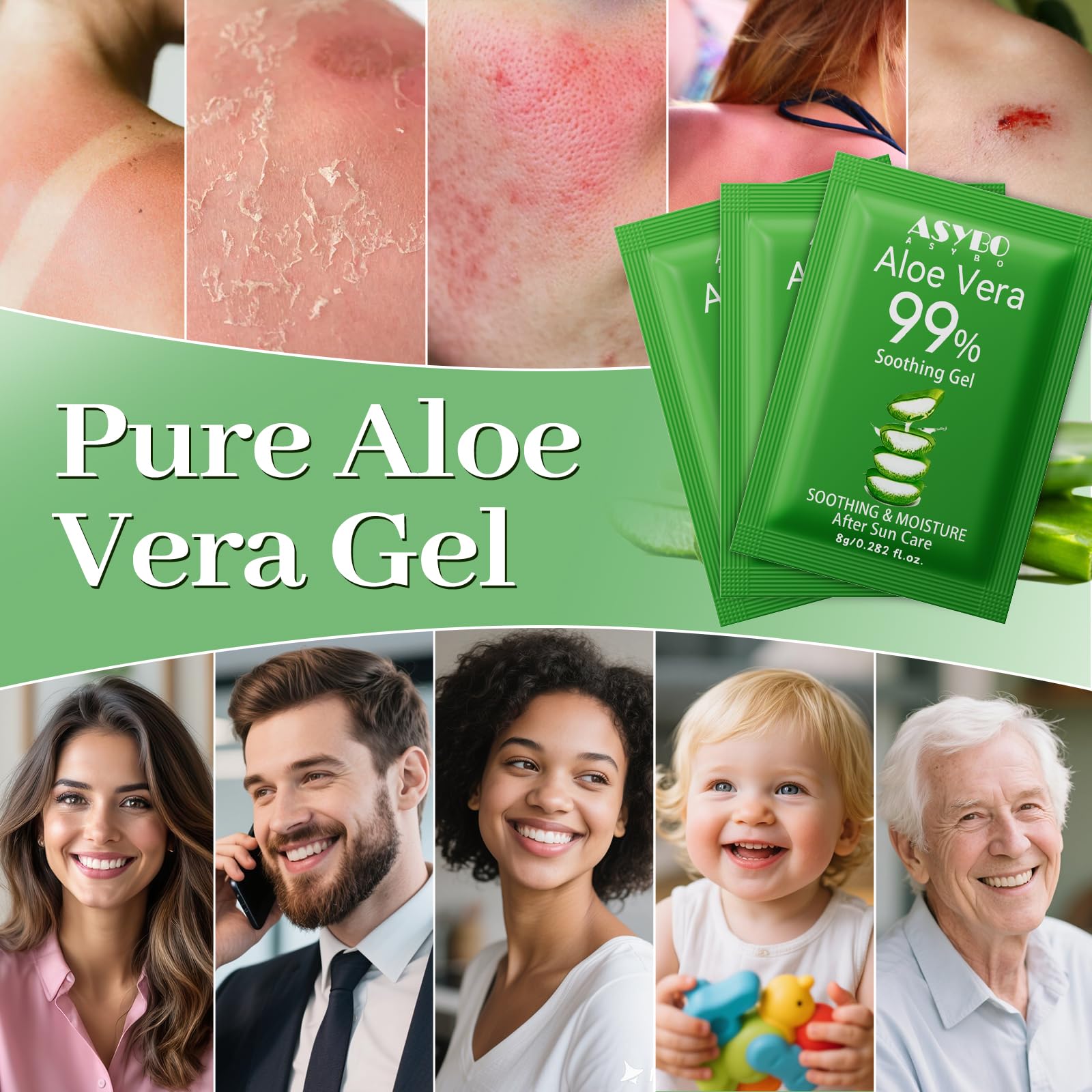 ASYBO Aloe Vera Gel daily moisturizer softening tissue and comfort