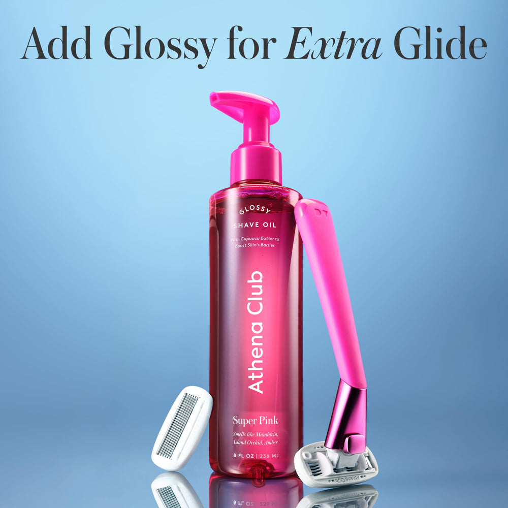 Athena Club pool party color option brightens your shaving routine.