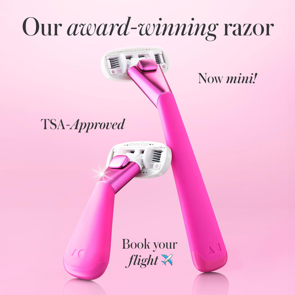 Athena Club vented stay-dry travel case keeps razor dry.