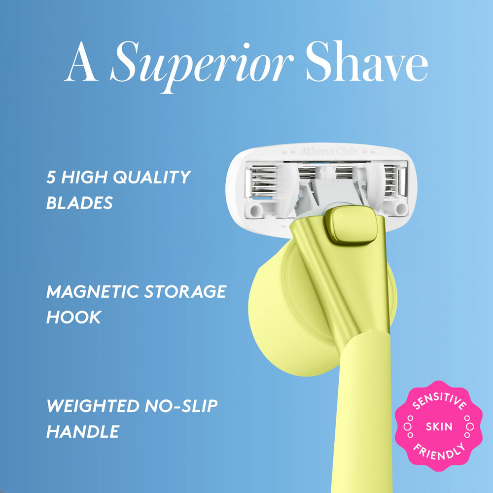 Athena Club women's razor kit refills deliver smooth blades for close shaves.