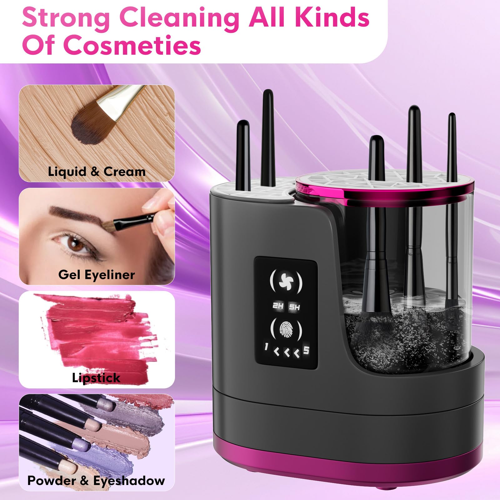 ATIDIE 3-in-1 cleaner angle-adjustable for flexible brush placement.