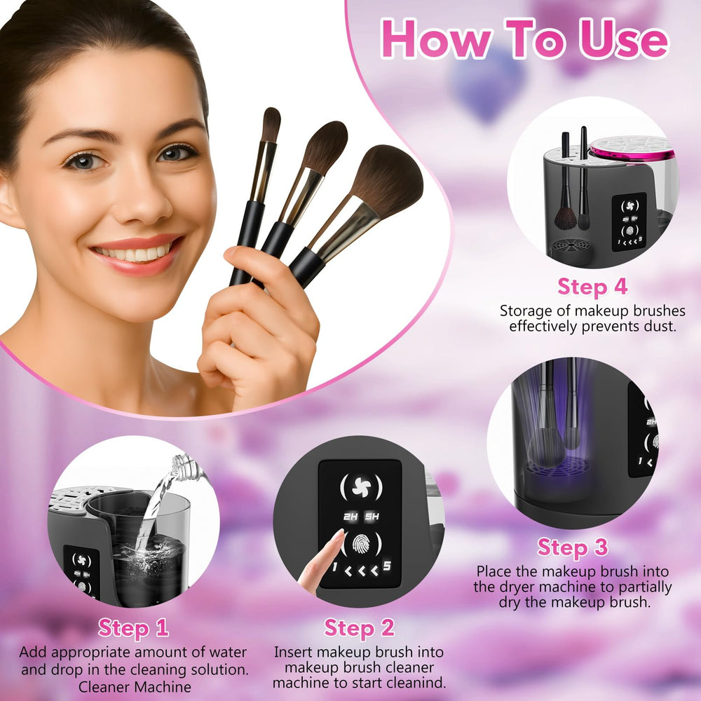 ATIDIE 3-in-1 cleaner compact portable-design for on-the-go beauty routines.