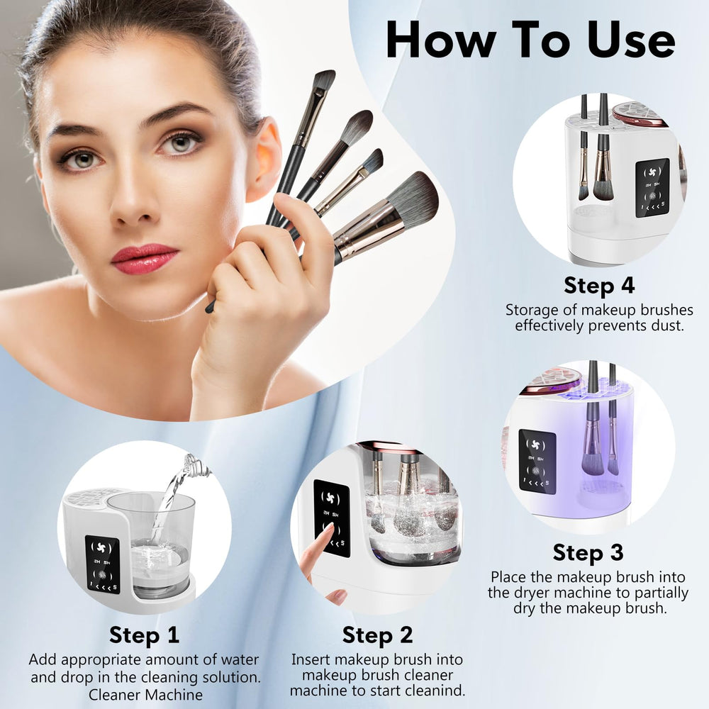 ATIDIE deep-cleaning action removes makeup residue from brushes