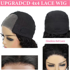 Atilck body-wave lace-front human hair wig offers versatile styling options.